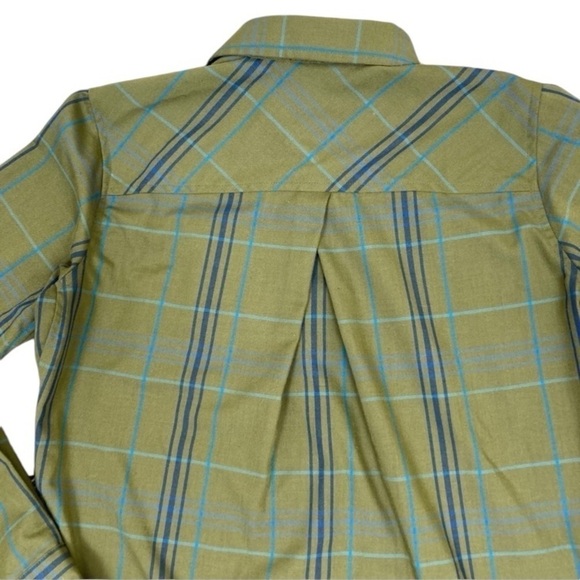 Duluth Trading Co. Olive Green Wool Blend Plaid Shirt Hiking Farmcore Sz XS - Picture 9 of 16